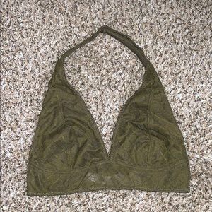 Green halter Bralette